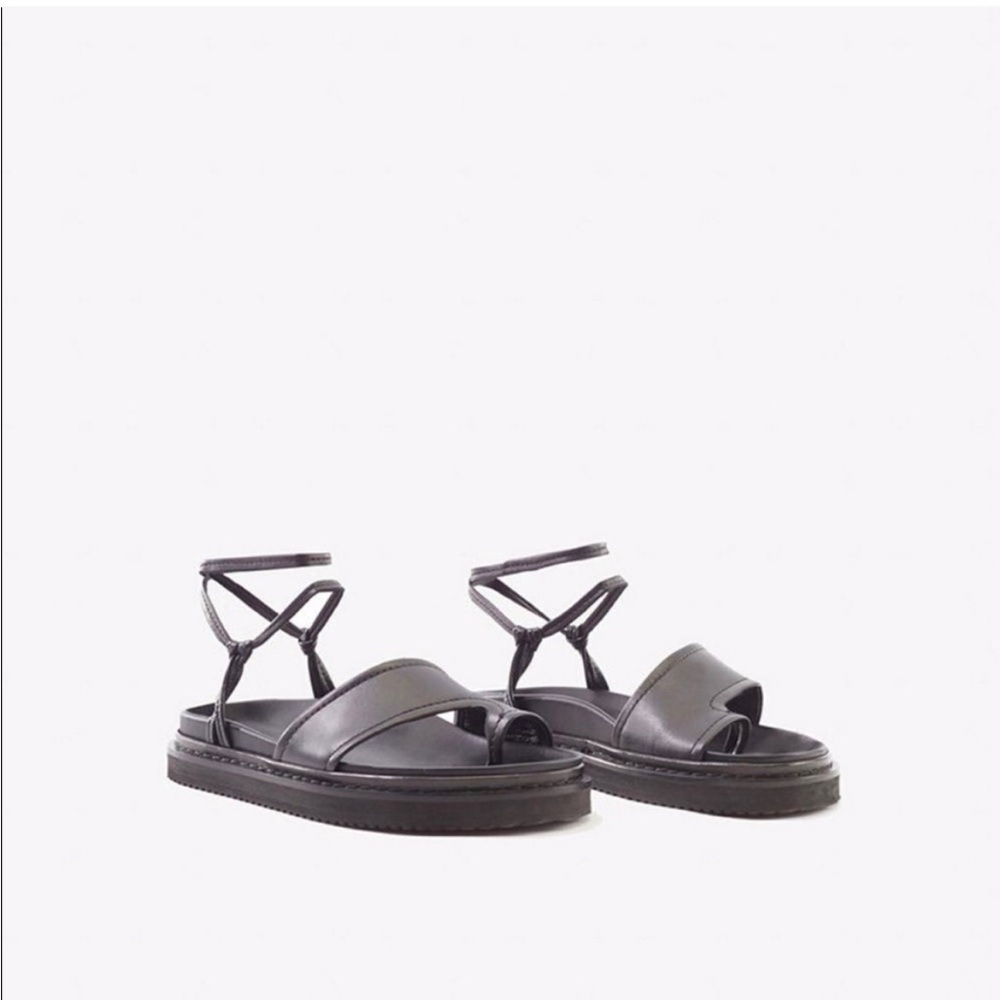 3.1 Phillip Lim Black Ankle Wrap Platform Sandals. Size 40 / 9 US. Worn once.